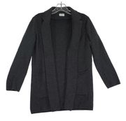 J. Crew Open Front Cardigan Women's Sweater XS Dark Gray H6915 100% Cotton