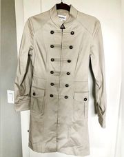 Bloomingdales Military Style Trench Spring Coat Jacket