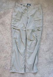 REI Co-op Sahara Convertible Beachwood Zip Off Hiking Cargo Pants Size 2 Petite