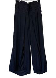 Hummingbird Wide Leg Split Thigh Palazzo Pants