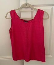 Lafayette 148 New York Hot Pink Knit Tank Top | M