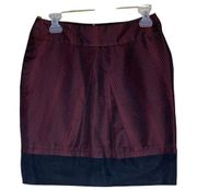 BCBG Max AZRIA burgundy and black skirt size 4