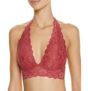 Free People Intimately  Galloon Lace Halter Bralette in Rose Size XS