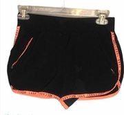 Forever 21 MDCCXXVI 0991 Pull On Black and Orange Gym Shorts size XS