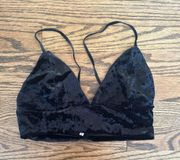 Black Crushed Velvet Bralette