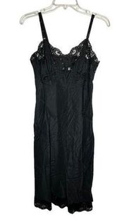 Vintage Black Nylon Full Slip