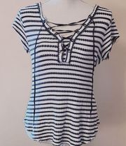 William Rast striped tee size large