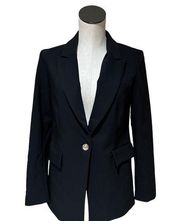 NWT Rachel Zoe Black One Gold Button Non Wrinkle Blazer Black