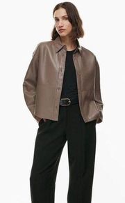 Aritzia Pelli Shirt Jacket, in Light Taupe