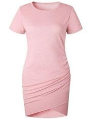 Goodnight Macaroon Valerie Short Sleeve T-Shirt Dress | Pink