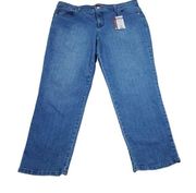 Gloria Vanderbilt Amanda Tapered Leg Classic Rise Jeans Stretch Blue Size 16W