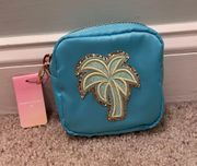 x Target Blue Palm Tree Small Pouch