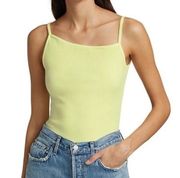 Agolde Priya Ribbed Asymmetrical Tank Top Yellow