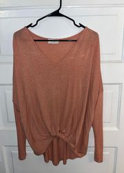 Dusty orange/peach long sleeve top