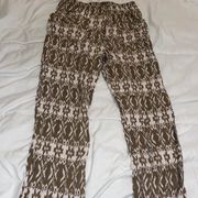 Xhilaration Tribal Brown And White Patterned Pants