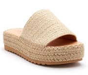 Beach by Matisse Del Mar Natural Braided Raffia Jute Platform Sandals