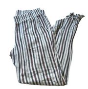 Socialite Tie Bottom Striped Red White Blue Pants Size S