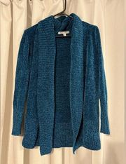 Seven 7 Women’s Teal Open Front Soft Cardigan Sweater Size Small NWOT