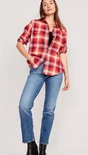 Old Navy NWT  Loose Flannel Boyfriend Shirt