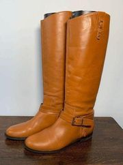 Buffalo Womens Knee High Riding Boots Brown Size 38