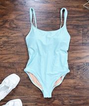 J Crew • Wide-Strap One-Piece Swimsuit turquoise Scenic Aqua blue