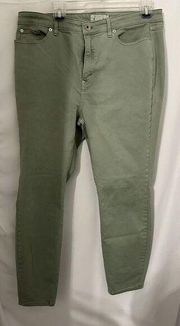 Vineyard Vines Women's High Rise Skinny Green Denim Jeans Size 32