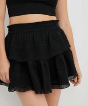 black  rock n ruffle skirt