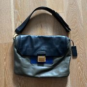 Miu Miu colorblock green blue Vitello shoulder bag excellent used condition