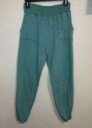 ASOS blue green elastic waist pull on jogger pants size medium 8