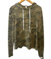 Alternative Camo Lightweight Hoodie Faded Top—Size Small