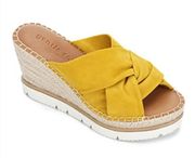 Kenneth Cole Gentle Souls Elyssa Espadrille Wedge Sandal Marigold Yellow Size 10