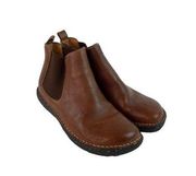 GNW Womens Brown Leather Comfort Booties Size 6.5M Winter Fall Casual Shoes