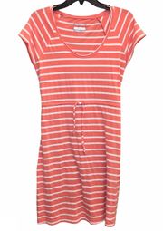 PFG Reel Beauty Stripe Dress Pink Small