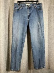 Levis Women 550 Jeans Vtg Sz 12 SHORT Relaxed Tapered Blue Denim Stretch '01 Y2K
