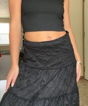 Black Knee Length Skirt