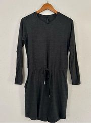 🦋 Kyodan Outdoor Grey Long Sleeve Mini Dress Soft Comfy Casual XS