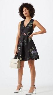 Ted Baker London Wrapel Highland Fit and flare floral cocktail dress size 14