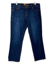 Kut From The Kloth Straight Crop Mid Rise Flap Pockets Dark Wash Women’s Size 14