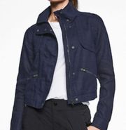 Athleta navy blue linen Sahara jacket