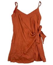 Honey Belle - Side Tie Sleeveless Mini Dress in Rust