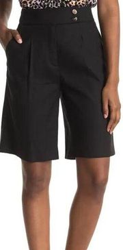 Veronica Beard Linen Blend Saira Shorts in Black Size 4 LIKE NEW