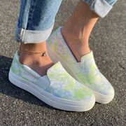 Lime Tye Dye Slip On Sneaker