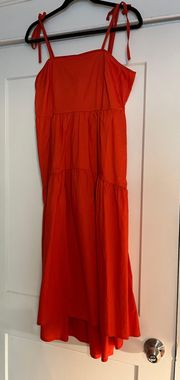 Orange Midi Summer Dress