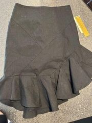 Nicole Miller Asymmetrical Ruffle Skirt