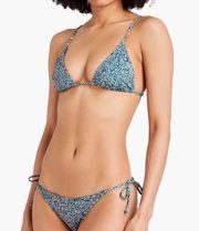 NWT- Onia- Alexa Liberty-print triangle bikini top; Jungle Green; Size: M