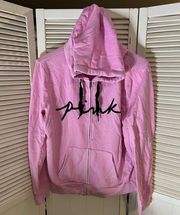 Pink! Large light pink zip up hoodie