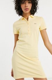 Womens Size 2-4 Dress David Crystal Yellow Polo Collared Logo