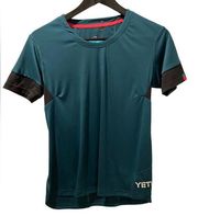 Yeti Beti Teal Activewear Cycling Short Sleeve Top Size - Small