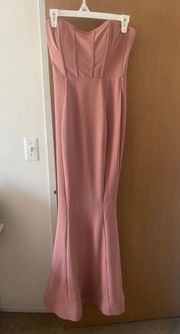 Mauve Pink Gown Maxi Dress