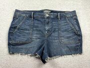 Torrid Jean Shorts Womens Size 20 Denim Cut Offs 3" Stretch Dark Pockets NWT